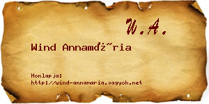 Wind Annamária névjegykártya