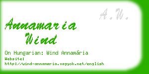 annamaria wind business card