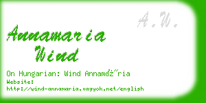 annamaria wind business card